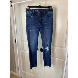 Kut from the kloth raw hem distressed Mia high rise skinny jean